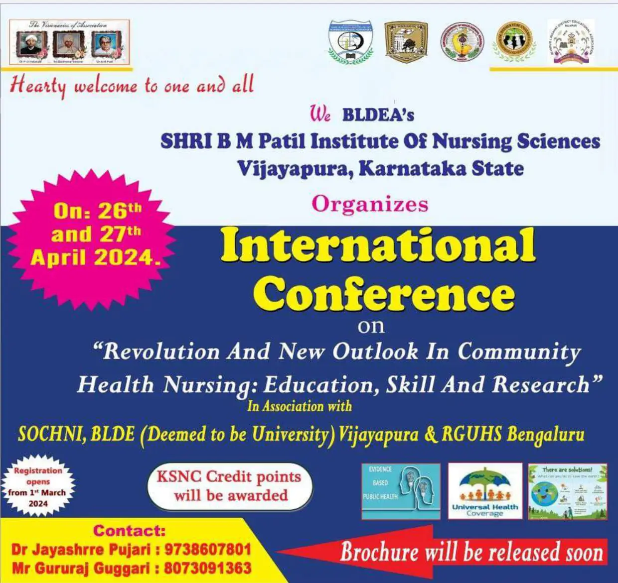 BLDEA Nursing - Mark in your calendar for upcoming International Conference